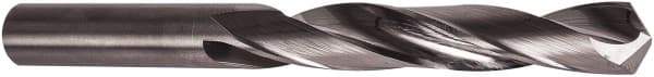 Precision Twist Drill - 11.5mm 118° Solid Carbide Jobber Drill - Bright Finish, Right Hand Cut, 120mm OAL, Split Point - Exact Industrial Supply