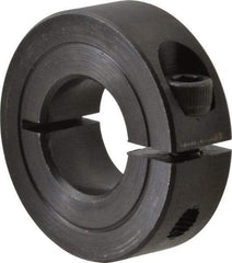Climax Metal Products - 11/16" Bore, Steel, One Piece One Piece Split Shaft Collar - 1-1/2" Outside Diam, 1/2" Wide - Exact Industrial Supply