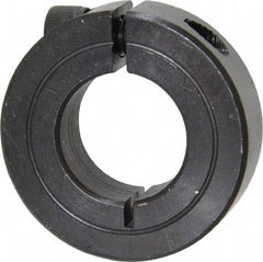 Climax Metal Products - 13/16" Bore, Steel, One Piece One Piece Split Shaft Collar - 1-5/8" Outside Diam, 1/2" Wide - Exact Industrial Supply