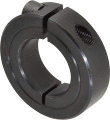 Climax Metal Products - 15/16" Bore, Steel, One Piece One Piece Split Shaft Collar - 1-3/4" Outside Diam, 1/2" Wide - Exact Industrial Supply