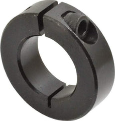 Climax Metal Products - 1" Bore, Steel, One Piece Clamp Collar - 1-3/4" Outside Diam, 1/2" Wide - Exact Industrial Supply