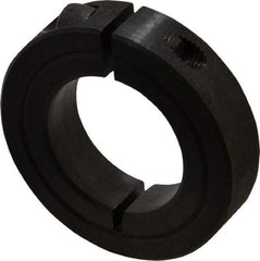 Climax Metal Products - 1-3/16" Bore, Steel, One Piece Clamp Collar - 2-1/16" Outside Diam, 1/2" Wide - Exact Industrial Supply