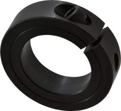 Climax Metal Products - 1-5/8" Bore, Steel, One Piece Clamp Collar - 2-5/8" Outside Diam, 11/16" Wide - Exact Industrial Supply
