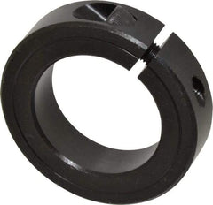 Climax Metal Products - 1-3/4" Bore, Steel, One Piece Clamp Collar - 2-3/4" Outside Diam, 11/16" Wide - Exact Industrial Supply