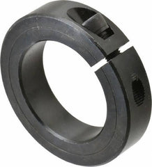 Climax Metal Products - 1-15/16" Bore, Steel, One Piece Clamp Collar - 3" Outside Diam, 11/16" Wide - Exact Industrial Supply