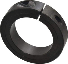 Climax Metal Products - 2" Bore, Steel, One Piece Clamp Collar - 3" Outside Diam, 11/16" Wide - Exact Industrial Supply