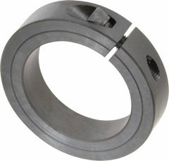 Climax Metal Products - 2-1/4" Bore, Steel, One Piece Clamp Collar - 3-1/4" Outside Diam, 3/4" Wide - Exact Industrial Supply
