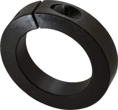 Climax Metal Products - 2-3/8" Bore, Steel, One Piece One Piece Split Shaft Collar - 3-1/2" Outside Diam, 3/4" Wide - Exact Industrial Supply