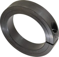 Climax Metal Products - 3" Bore, Steel, One Piece Clamp Collar - 4-1/4" Outside Diam, 7/8" Wide - Exact Industrial Supply