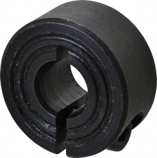 Climax Metal Products - 7mm Bore, Steel, One Piece Clamp Collar - 3/4" Outside Diam - Exact Industrial Supply