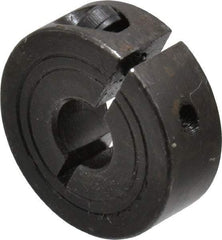 Climax Metal Products - 8mm Bore, Steel, One Piece Clamp Collar - 1" Outside Diam - Exact Industrial Supply