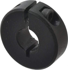 Climax Metal Products - 9mm Bore, Steel, One Piece Clamp Collar - 1" Outside Diam - Exact Industrial Supply
