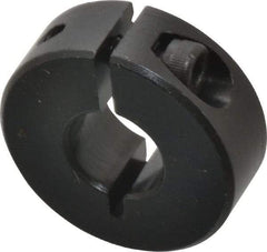 Climax Metal Products - 10mm Bore, Steel, One Piece Clamp Collar - 1" Outside Diam - Exact Industrial Supply