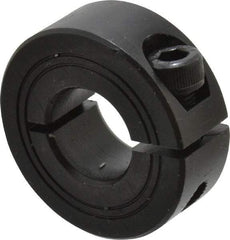 Climax Metal Products - 15mm Bore, Steel, One Piece Clamp Collar - 1-3/8" Outside Diam - Exact Industrial Supply