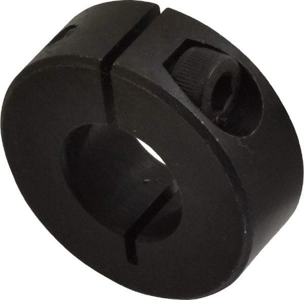 Climax Metal Products - 16mm Bore, Steel, One Piece Clamp Collar - 1-3/8" Outside Diam - Exact Industrial Supply