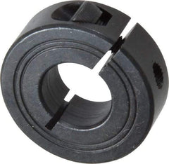 Climax Metal Products - 17mm Bore, Steel, One Piece Clamp Collar - 1-1/2" Outside Diam - Exact Industrial Supply