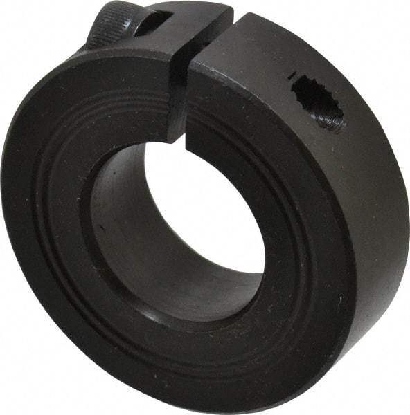 Climax Metal Products - 23mm Bore, Steel, One Piece Clamp Collar - 1-7/8" Outside Diam - Exact Industrial Supply
