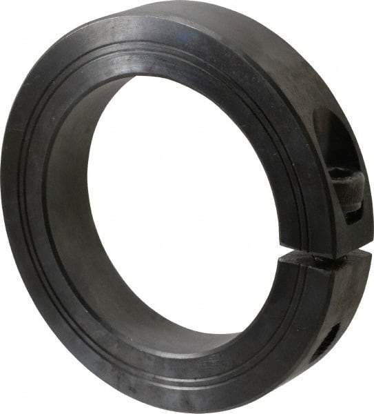 Climax Metal Products - 70mm Bore, Steel, One Piece Clamp Collar - 4" Outside Diam - Exact Industrial Supply