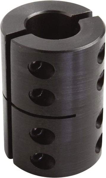 Climax Metal Products - 1-3/4" Inside x 3" Outside Diam, Two Piece Rigid Coupling without Keyway - 4-1/2" Long - Exact Industrial Supply