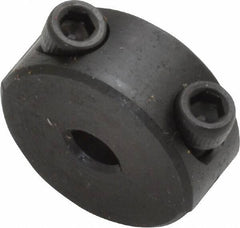 Climax Metal Products - 3/16" Bore, Steel, Two Piece Shaft Collar - 11/16" Outside Diam, 5/16" Wide - Exact Industrial Supply