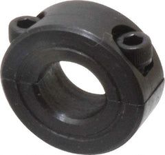 Climax Metal Products - 7/16" Bore, Steel, Two Piece Shaft Collar - 15/16" Outside Diam, 3/8" Wide - Exact Industrial Supply