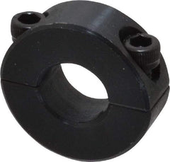 Climax Metal Products - 1/2" Bore, Steel, Two Piece Shaft Collar - 1-1/8" Outside Diam, 13/32" Wide - Exact Industrial Supply