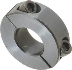 Climax Metal Products - 5/8" Bore, Steel, Two Piece Shaft Collar - 1-5/16" Outside Diam, 7/16" Wide - Exact Industrial Supply