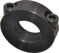 Climax Metal Products - 13/16" Bore, Steel, Two Piece Two Piece Split Shaft Collar - 1-5/8" Outside Diam, 1/2" Wide - Exact Industrial Supply