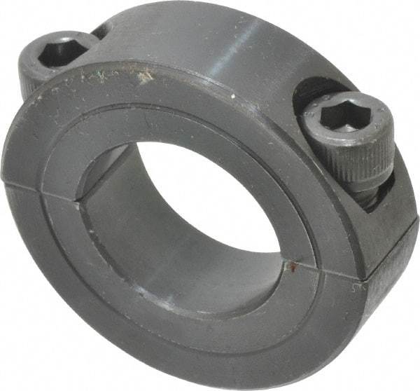 Climax Metal Products - 7/8" Bore, Steel, Two Piece Shaft Collar - 1-5/8" Outside Diam, 1/2" Wide - Exact Industrial Supply