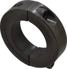 Climax Metal Products - 1-3/8" Bore, Steel, Two Piece Shaft Collar - 2-1/4" Outside Diam, 9/16" Wide - Exact Industrial Supply