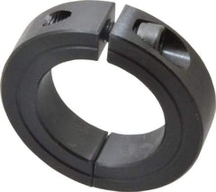 Climax Metal Products - 1-1/2" Bore, Steel, Two Piece Shaft Collar - 2-3/8" Outside Diam, 9/16" Wide - Exact Industrial Supply
