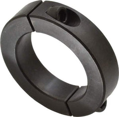Climax Metal Products - 2" Bore, Steel, Two Piece Shaft Collar - 3" Outside Diam, 11/16" Wide - Exact Industrial Supply