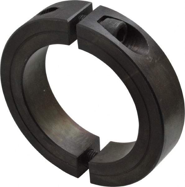 Climax Metal Products - 2-1/4" Bore, Steel, Two Piece Shaft Collar - 3-1/4" Outside Diam, 3/4" Wide - Exact Industrial Supply