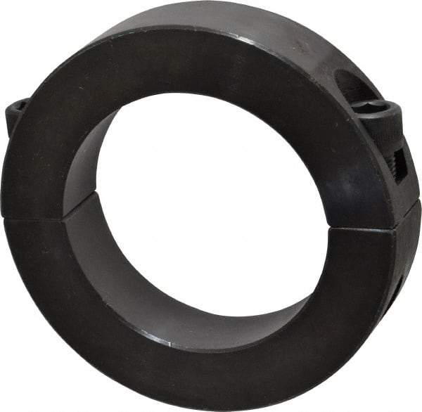 Climax Metal Products - 2-1/2" Bore, Steel, Two Piece Shaft Collar - 3-3/4" Outside Diam, 7/8" Wide - Exact Industrial Supply