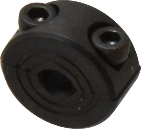 Climax Metal Products - 5mm Bore, Steel, Two Piece Shaft Collar - 11/16" Outside Diam - Exact Industrial Supply