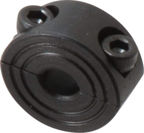 Climax Metal Products - 6mm Bore, Steel, Two Piece Shaft Collar - 3/4" Outside Diam - Exact Industrial Supply