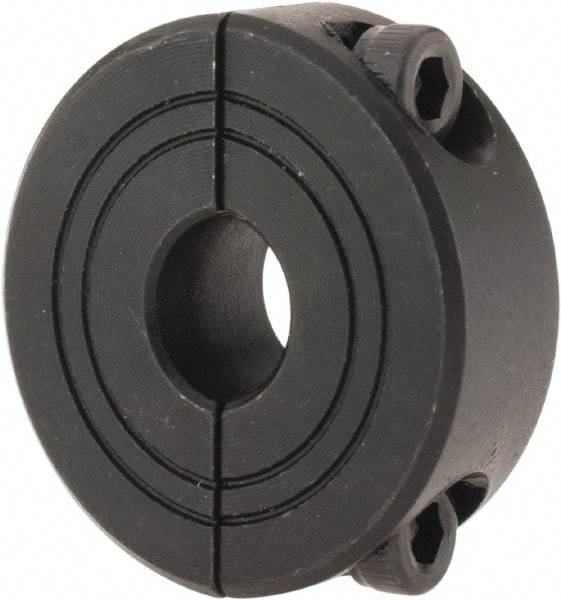 Climax Metal Products - 8mm Bore, Steel, Two Piece Shaft Collar - 1" Outside Diam - Exact Industrial Supply