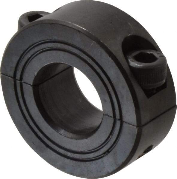 Climax Metal Products - 16mm Bore, Steel, Two Piece Shaft Collar - 1-3/8" Outside Diam - Exact Industrial Supply