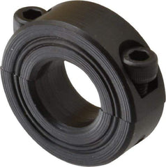 Climax Metal Products - 18mm Bore, Steel, Two Piece Shaft Collar - 1-1/2" Outside Diam - Exact Industrial Supply