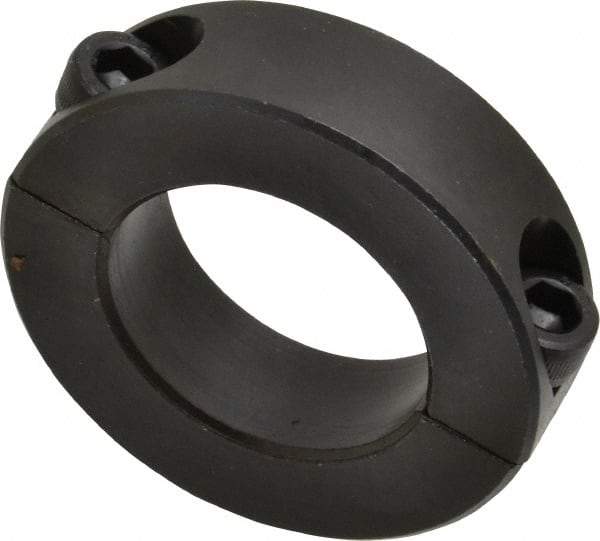 Climax Metal Products - 32mm Bore, Steel, Two Piece Shaft Collar - 2-1/8" Outside Diam - Exact Industrial Supply