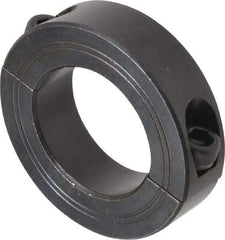 Climax Metal Products - 34mm Bore, Steel, Two Piece Shaft Collar - 2-1/4" Outside Diam - Exact Industrial Supply