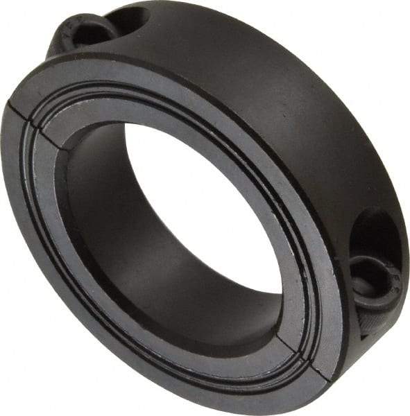 Climax Metal Products - 35mm Bore, Steel, Two Piece Shaft Collar - 2-1/4" Outside Diam - Exact Industrial Supply