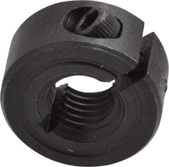 Climax Metal Products - 5/16-24 Thread, Steel, One Piece Threaded Shaft Collar - 11/16" Outside Diam, 5/16" Wide - Exact Industrial Supply