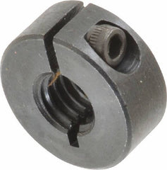 Climax Metal Products - 3/8-16 Thread, Steel, One Piece Threaded Shaft Collar - 7/8" Outside Diam, 3/8" Wide - Exact Industrial Supply