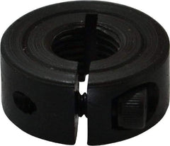Climax Metal Products - 3/8-24 Thread, Steel, One Piece Threaded Shaft Collar - 7/8" Outside Diam, 3/8" Wide - Exact Industrial Supply