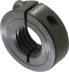Climax Metal Products - 5/8-11 Thread, Steel, One Piece Threaded Shaft Collar - 1-5/16" Outside Diam, 7/16" Wide - Exact Industrial Supply