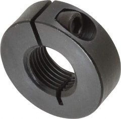 Climax Metal Products - 5/8-18 Thread, Steel, One Piece Threaded Shaft Collar - 1-5/16" Outside Diam, 7/16" Wide - Exact Industrial Supply