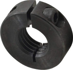 Climax Metal Products - 3/4-10 Thread, Steel, One Piece Threaded Shaft Collar - 1-1/2" Outside Diam, 1/2" Wide - Exact Industrial Supply