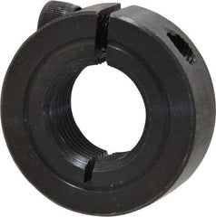 Climax Metal Products - 3/4-16 Thread, Steel, One Piece Threaded Shaft Collar - 1-1/2" Outside Diam, 1/2" Wide - Exact Industrial Supply