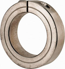 Climax Metal Products - 1-15/16" Bore, Stainless Steel, One Piece Clamp Collar - 3" Outside Diam, 11/16" Wide - Exact Industrial Supply